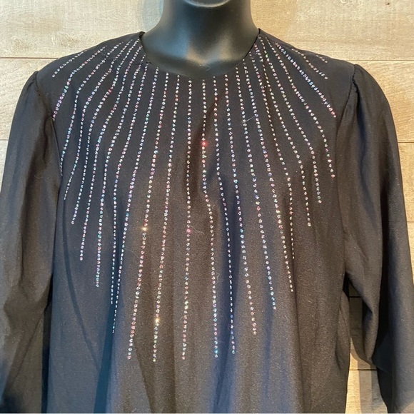 Vintage‎ David Bradley women's black dropped waist dress in size 22 - Picture 3 of 11